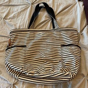 Twill stripe retro metro thirty one bag